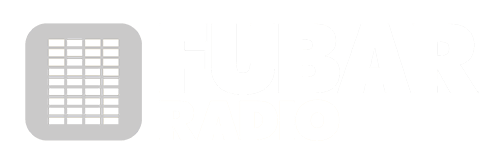 Fubar Radio white logo
